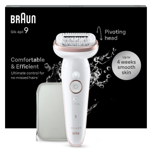 Эпилятор Braun S9 SES 9-000 Flamingo SmartTouch тип 5380 белый/розовый с косметичкой